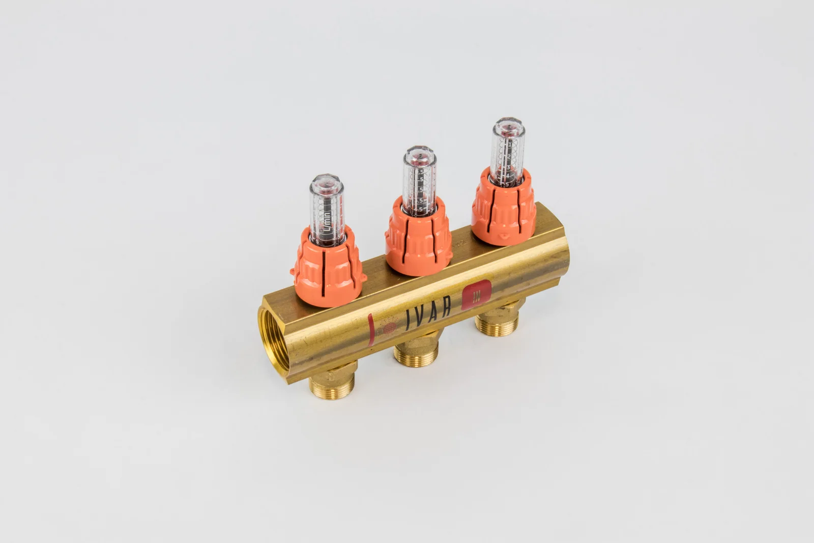 Begetube Verdeler voor CV messing Begetube 1" + 3 x M24 met debietmeter 203100003