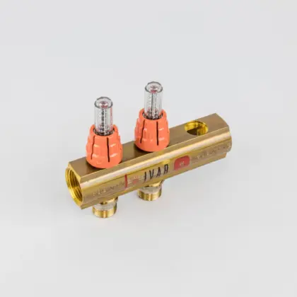 Begetube Verdeler voor CV messing Begetube 1" + 2 x M24 met ontluchting