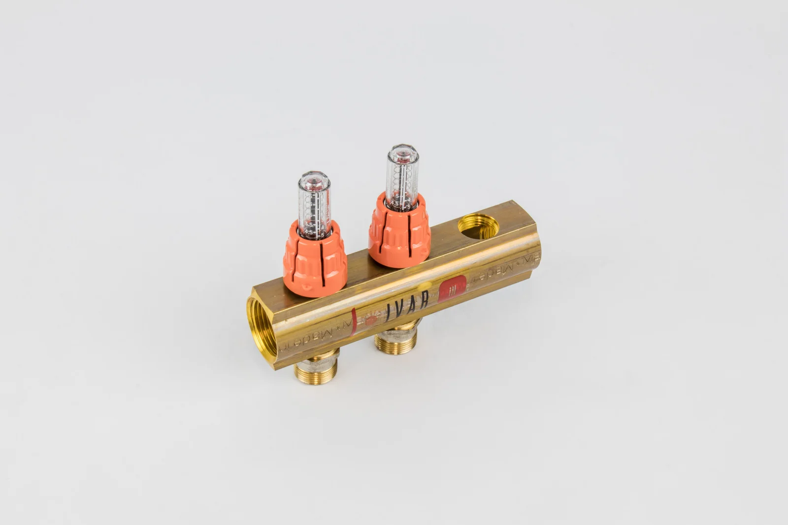 Begetube Verdeler voor CV messing Begetube 1" + 2 x M24 met ontluchting