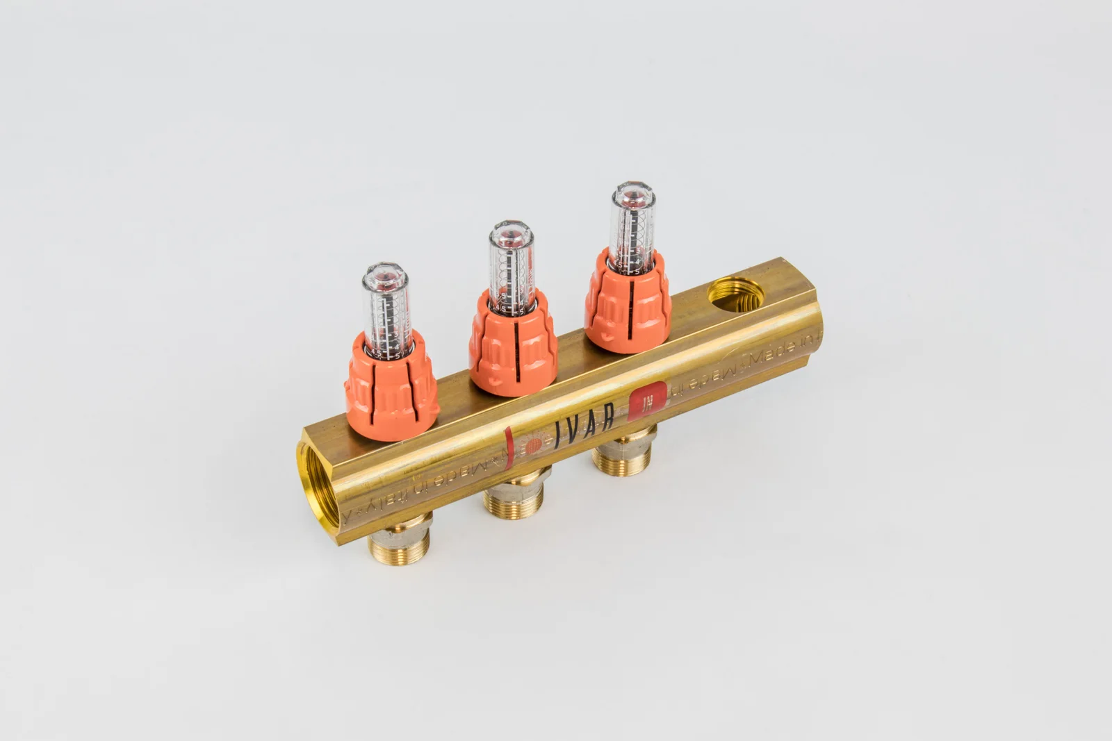 Begetube Verdeler voor CV messing Begetube 1" + 3 x M24 met ontluchting