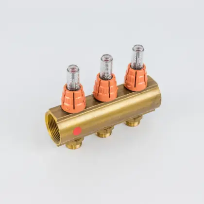 Begetube Verdeler voor CV messing Begetube 5/4" + 3 x M24 met debietmeter 203120003