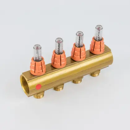 Begetube Verdeler voor CV messing Begetube 5/4" + 4 x M24 met debietmeter 203120004