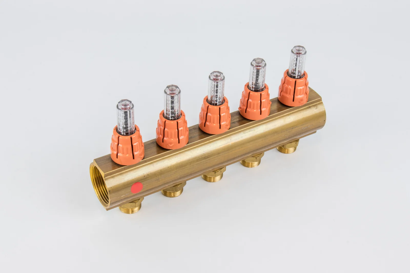 Begetube Verdeler voor CV messing Begetube 5/4" + 5 x M24 met debietmeter 203120005