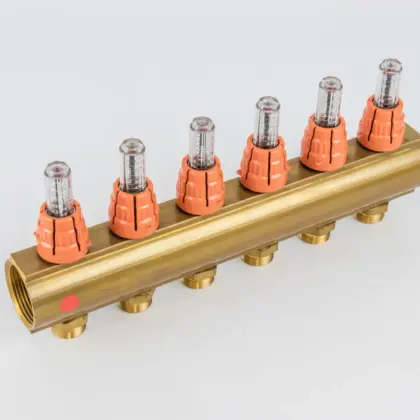 Begetube Verdeler voor CV messing Begetube 5/4" + 6 x M24 met debietmeter 203120006