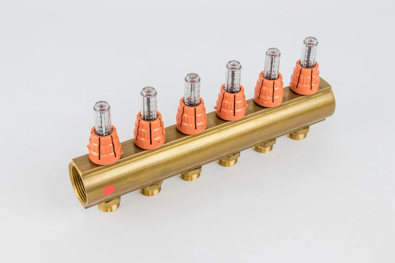 Begetube Verdeler voor CV messing Begetube 5/4" + 6 x M24 met debietmeter 203120006