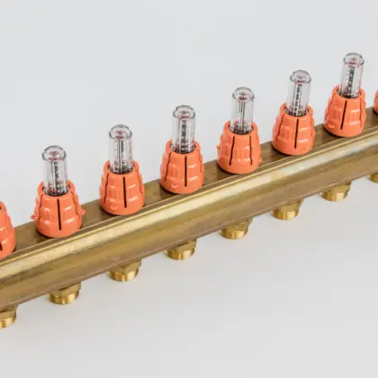 Begetube Verdeler voor CV messing Begetube 5/4" + 8 x M24 met debietmeter 203120008