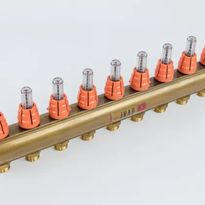 Begetube Verdeler voor CV messing Begetube 5/4" + 9 x M24 met debietmeter 203120009