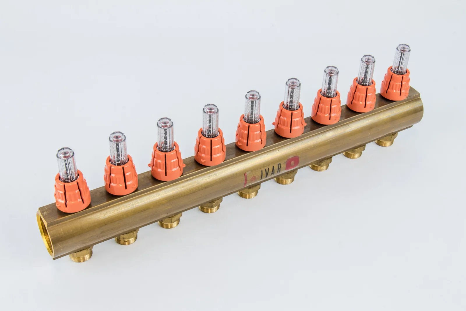 Begetube Verdeler voor CV messing Begetube 5/4" + 9 x M24 met debietmeter 203120009