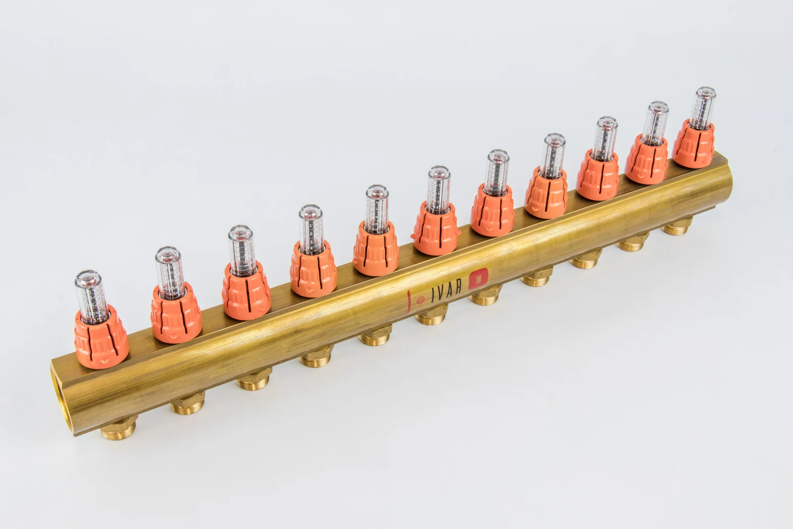 Begetube Verdeler voor CV messing Begetube 5/4" + 11 x M24 met debietmeter 203120011