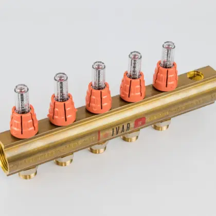Begetube Verdeler voor CV messing Begetube 5/4" + 5 x M24 met ontluchting