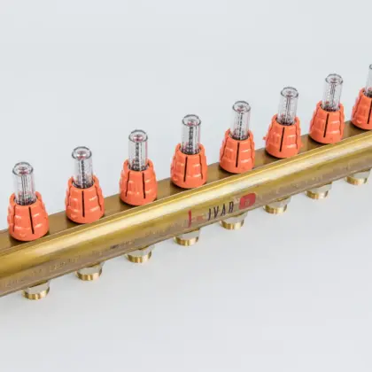 Begetube Verdeler voor CV messing Begetube 5/4" + 9 x M24 met ontluchting