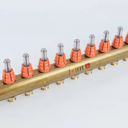 Begetube Verdeler voor CV messing Begetube 5/4" + 10 x M24 met ontluchting