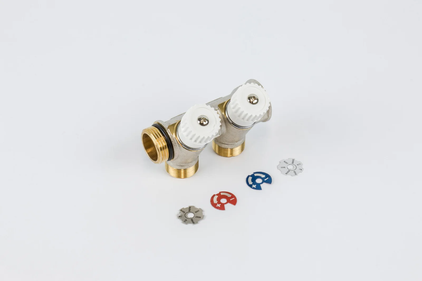 Begetube Verdeler voor CV messing Begetube 3/4" + 2 x M24 wit 224071902