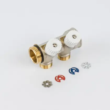 Begetube Verdeler voor CV messing Begetube 1" + 2 x M24 wit 224101902