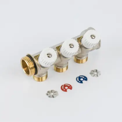 Begetube Verdeler voor CV messing Begetube 1" + 3 x M24 wit 224101903
