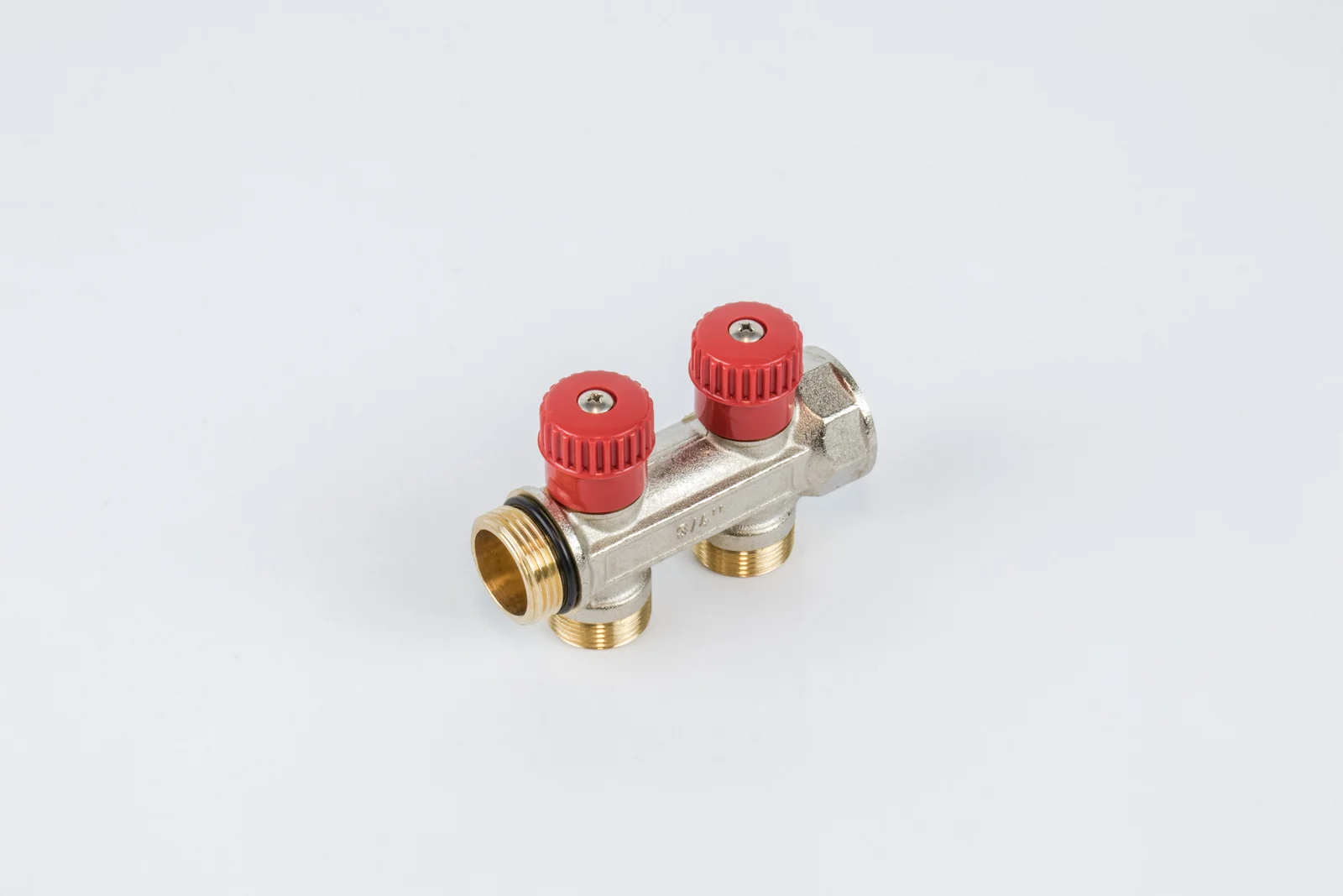 Begetube Verdeler voor CV messing Begetube 3/4" + 2 x M24 rood 225071102