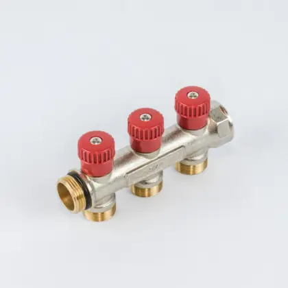 Begetube Verdeler voor CV messing Begetube 3/4" + 3 x M24 rood 225071103