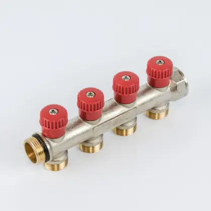 Begetube Verdeler voor CV messing Begetube 3/4" + 4 x M24 rood 225071104