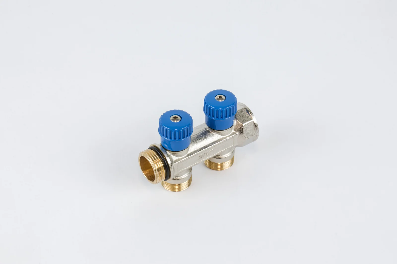 Begetube Verdeler voor CV messing Begetube 3/4" + 2 x M24 blauw 225071202