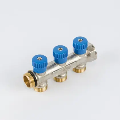 Begetube Verdeler voor CV messing Begetube 3/4" + 3 x M24 blauw 225071203