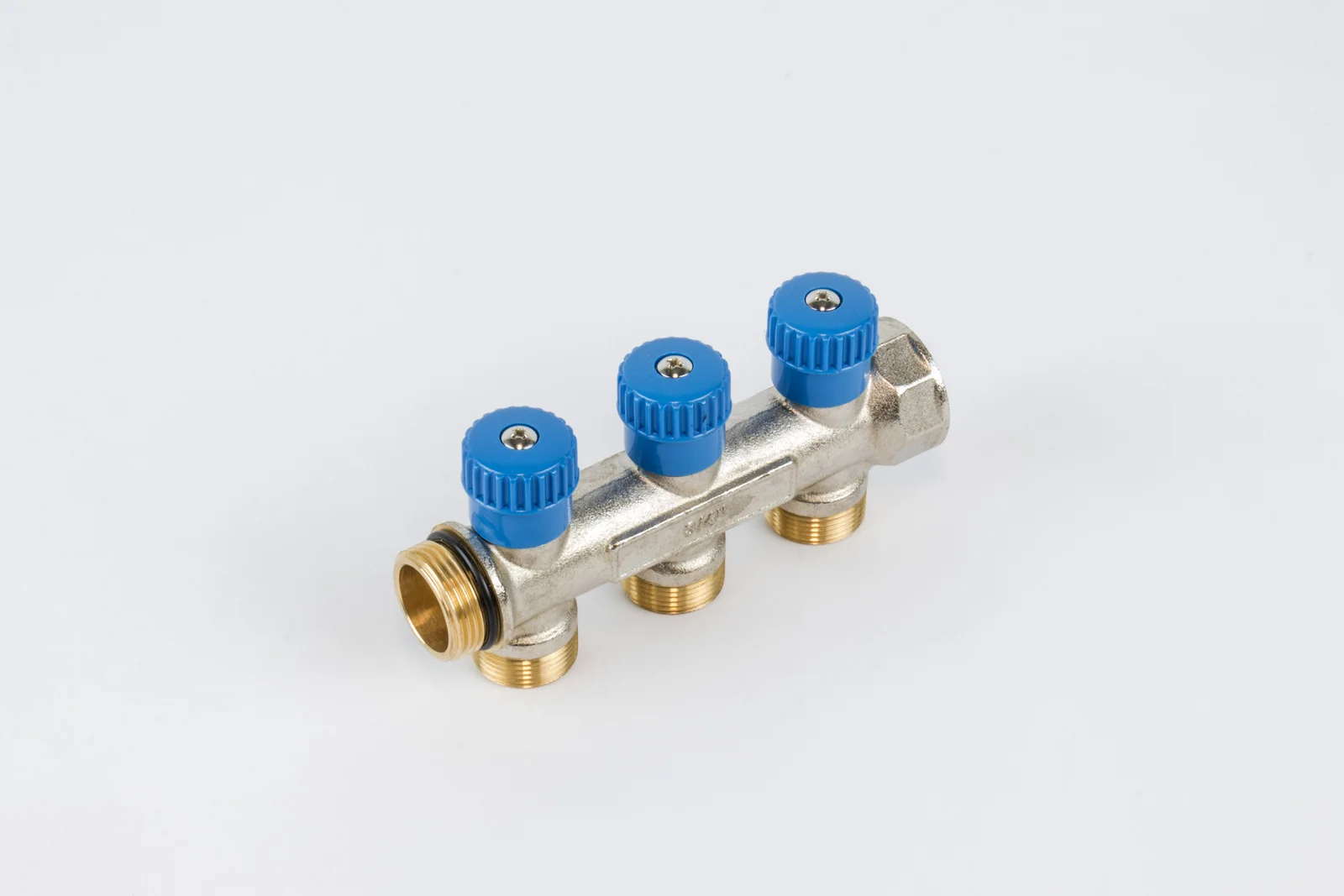 Begetube Verdeler voor CV messing Begetube 3/4" + 3 x M24 blauw 225071203