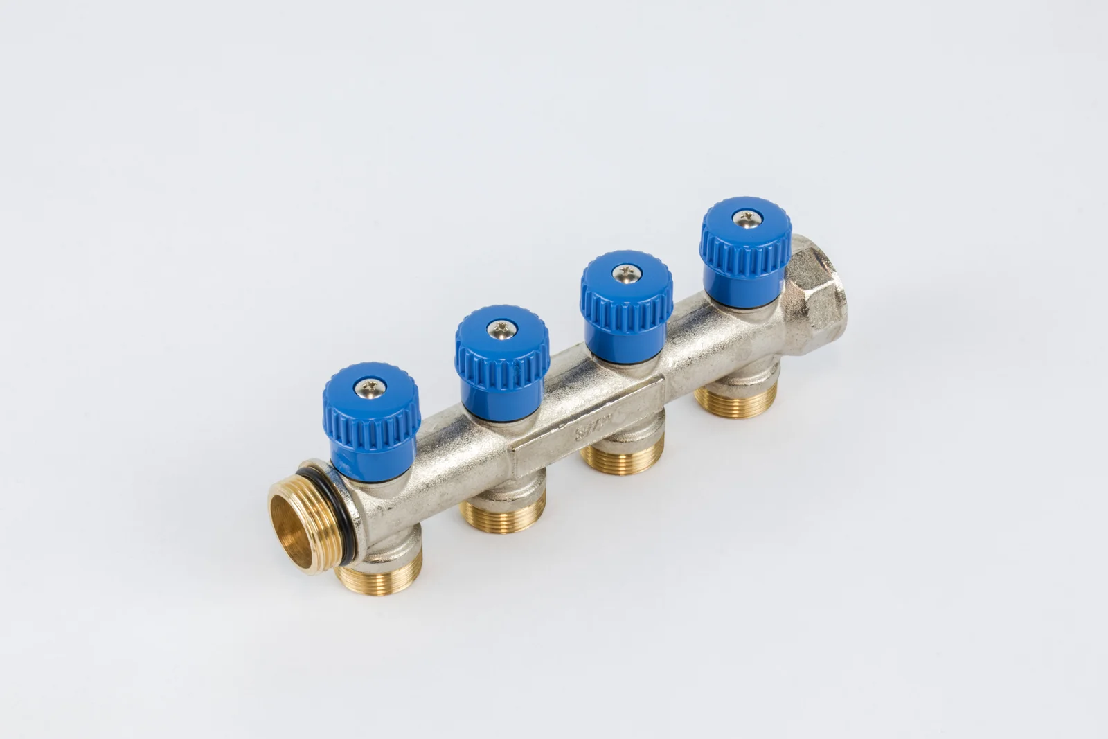 Begetube Verdeler voor CV messing Begetube 3/4" + 4 x M24 blauw 225071204