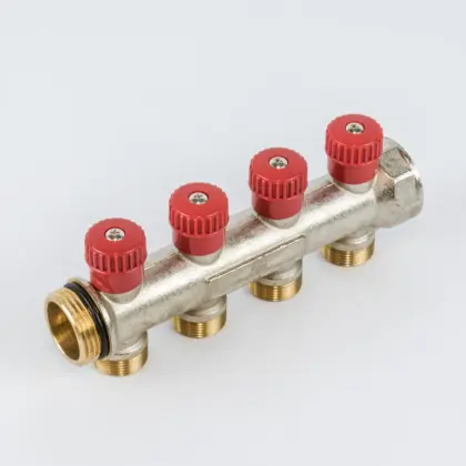 Begetube Verdeler voor CV messing Begetube 1" + 4 x M24 rood 225101104