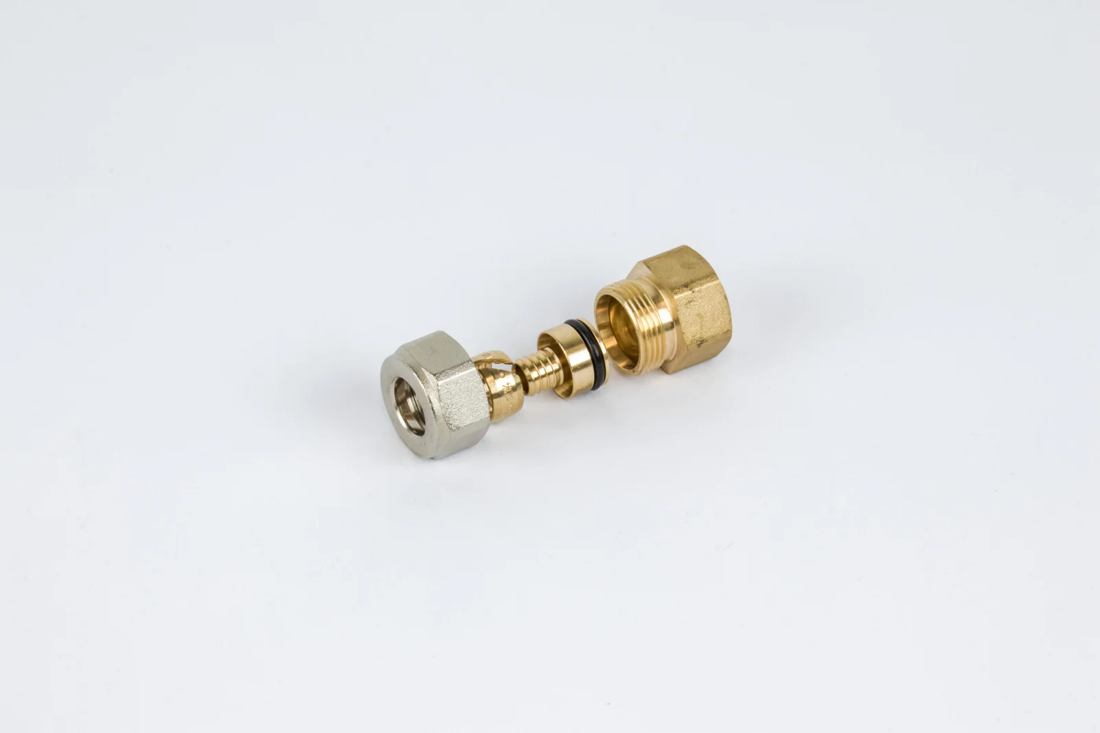 Begetube Knelovergangsstuk messing losse insteekhuls voor VPE/VPX buis 14/2mm x 1/2" F verwarming Begetube 301012609