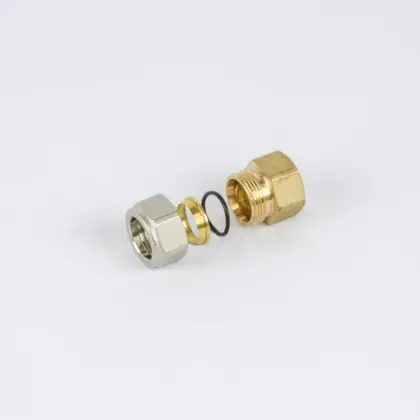 Begetube Aansluitnippel Begetube 1/2" 24mm messing 301012628