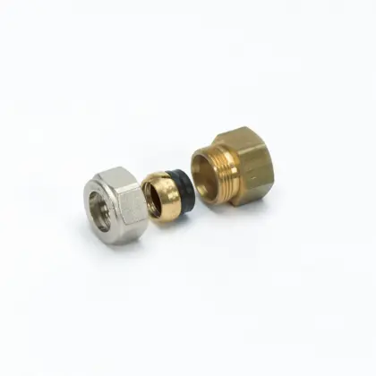 Begetube Knelovergangsstuk messing voor dunwandige metalen buis 10mm x 1/2" F verwarming Begetube 302012602