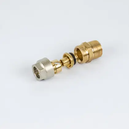 Begetube Knelovergangsstuk messing losse insteekhuls voor VPE/VPX buis 16/2mm x 3/4" M verwarming Begetube 304010717