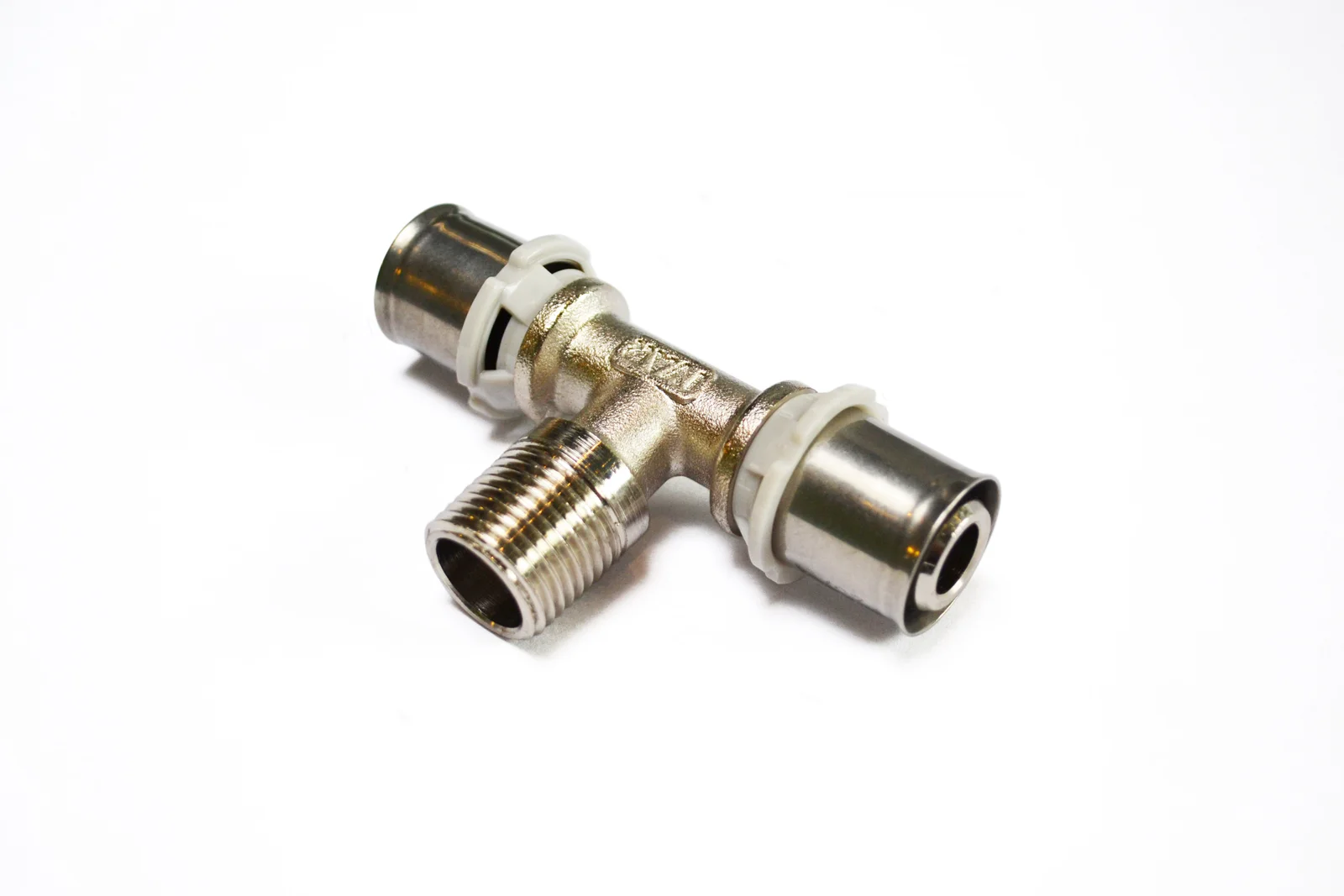 Begetube Persovergangs-T-stuk messing 16/2 x 1/2" x 16/2 M (drink)water Begetube Alpex 338041818