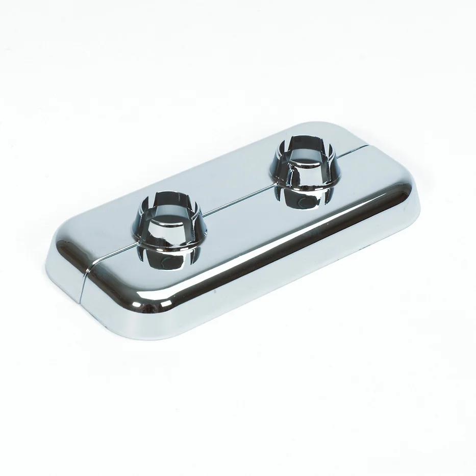 Begetube Afdekrozet dubbel 50 mm chroom begetube optima 611502215