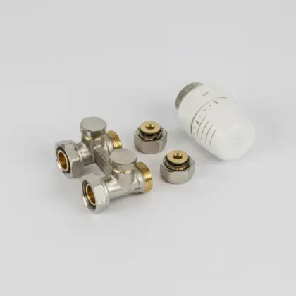 Begetube Radiatoraansluitset 8 met H-stuk vloeraansl TH5000 en kopp.M24x16/2 Alu begetube 692000008