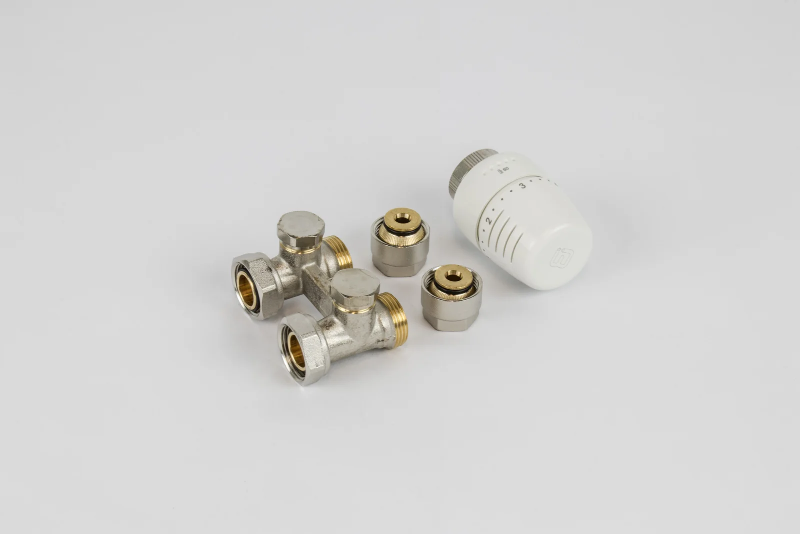 Begetube Radiatorset met H-stuk vloeraansluiting M24xd16/2 alu zonder nippels begetube 692000009