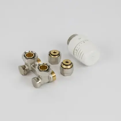 Begetube Radiatorset met H-stuk muuraansluiting EKxd16/2 alu zonder nippels begetube 692000014