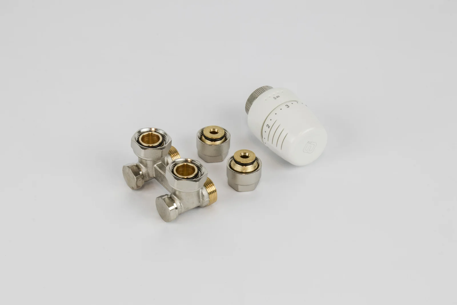 Begetube Radiatorset met H-stuk muuraansluiting EKxd16/2 alu zonder nippels begetube 692000014