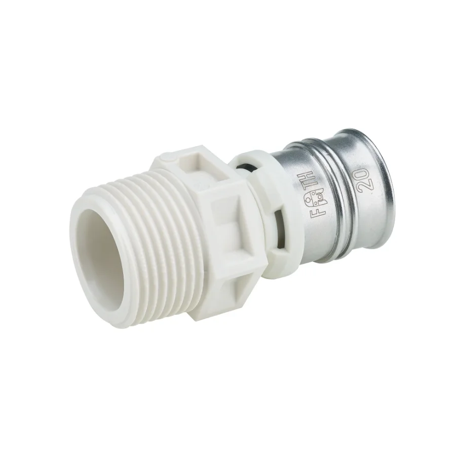 Begetube Persovergangsstuk kunststof 20/2mm x 1/2" M (drink)water Begetube DUO XS PPSU 82820762