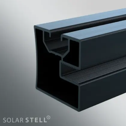 BluBase 235860 Blubase Classic montagerail 40 x 40 x 5860 mm - zwart (bundel 108st) - prijs per stuk