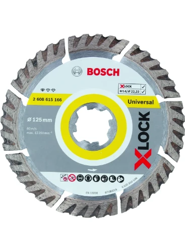 Bosch XLK X-Lock diamant slijpschijf universeel 125 x 22,23 x 2,0 x 10 mm 2608615166