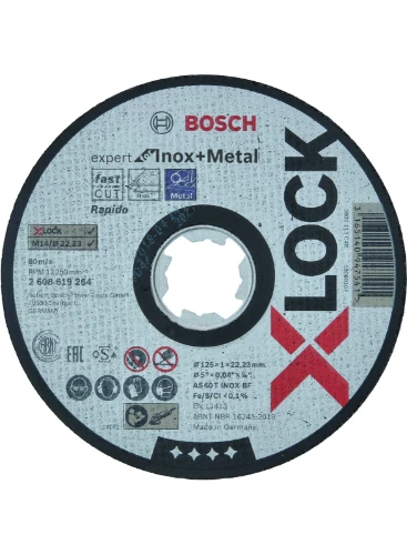 Bosch 2608619264 Bosch XLK X-Lock doorslijpschijf Metal & Inox 125 x 1 x 22.23 mm