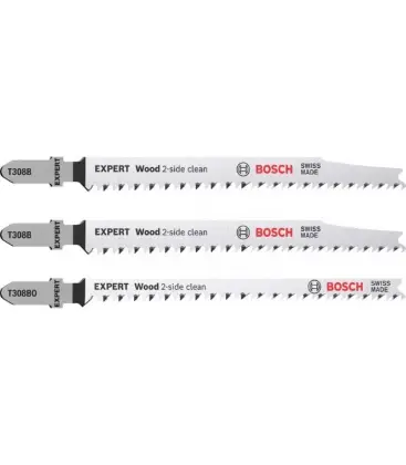 Bosch 2608900559 Bosch T decoupeer zaagblad T308B/T308BO Wood 2x clean side - prijs per set van 3 stuks