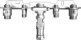 Bosch 7719002134 Bosch 997N montageplaat voor combi gaswandketels - met gaskraan 3/4 - afsluitkranen CV - afsluitkranen SAN