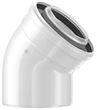 Bosch 7738112501 Bosch FC-CE60-45 concentrisch PP/Staal bocht 45° 60/100 mm