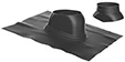 Bosch 7738112511 Bosch FC-O60_80 universele dakpan 5-25° 60/100 - 80/125 mm - zwart