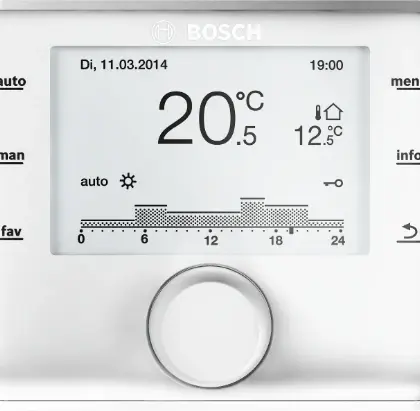 Bosch 7738114081 Bosch CR 400 weersafhankelijke regeling voor max 4 cv-kringen