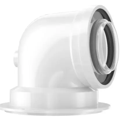 Bosch Ketelaansluitstuk d80/125 met bocht 87gr bosch (ex 7747380758) 7738112717