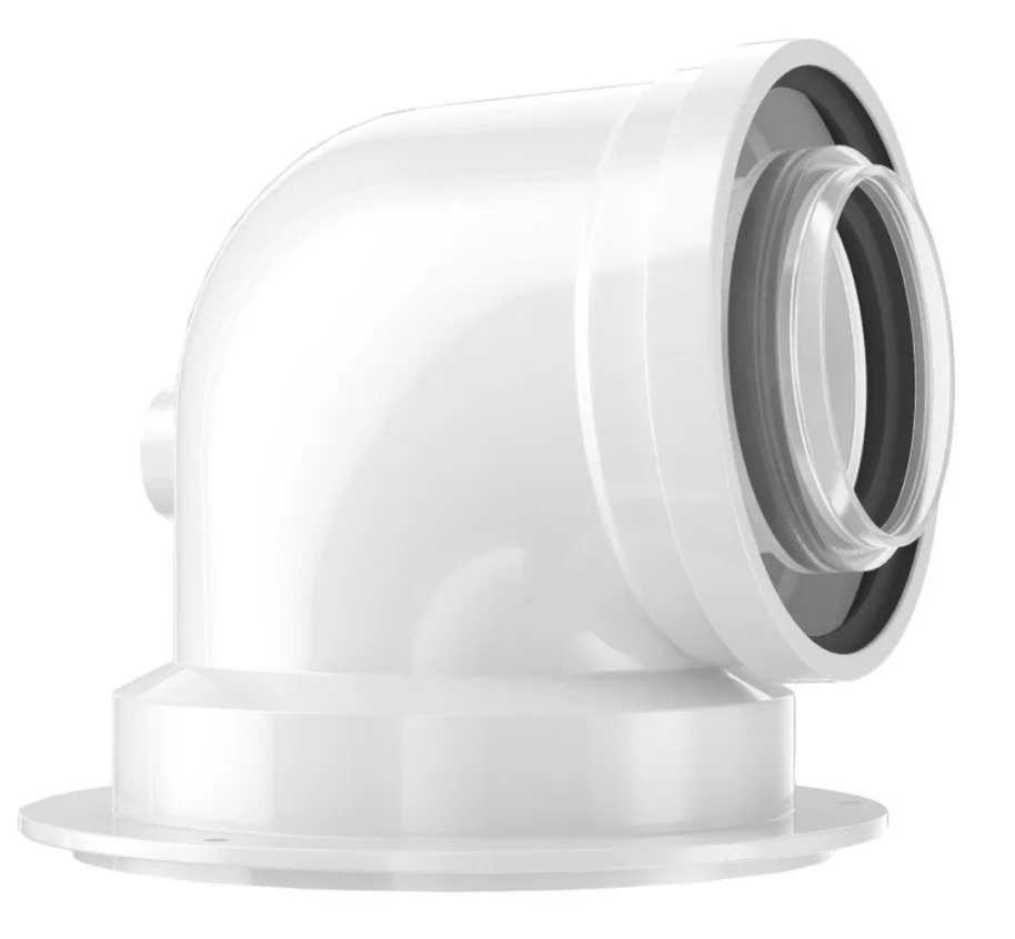 Bosch Ketelaansluitstuk d80/125 met bocht 87gr bosch (ex 7747380758) 7738112717