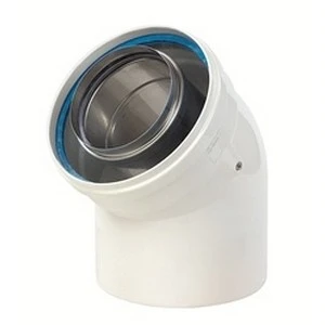 Bulex 0020257024 Bulex RGA concentrisch PP/Staal bocht 45° 80/125 mm - prijs per set van 2 stuks