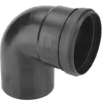 Burgerhout 40.045.20.16 Burgerhout Twinline Air luchttoevoer bocht 90° MF 80 x 80 mm - zwart